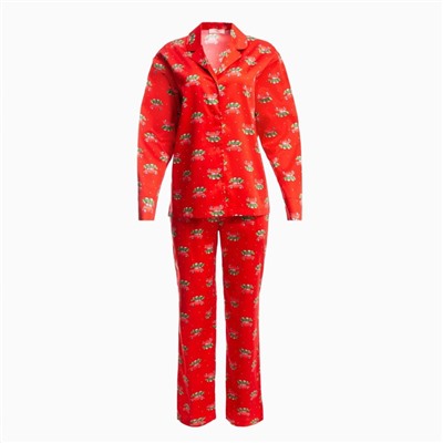 Пижама женская KAFTAN "Машинки", размер 52-54, красный