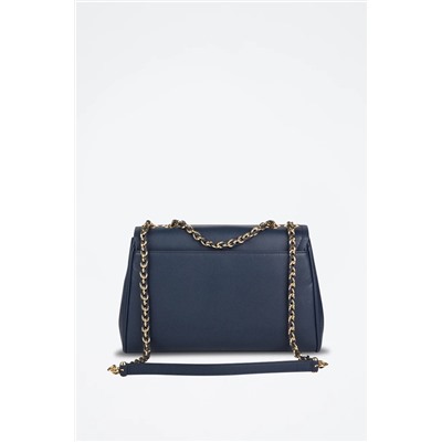Bandolera de piel - Azul
