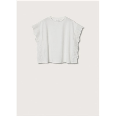Camiseta algodón bordado -  Niña | MANGO OUTLET España