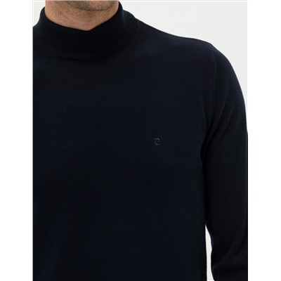 Navy Blue Slim Fit Half Fisherman воротник базовый трикотажный свитер