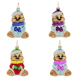 Украшение новогоднее "Тигр", L8 W6 H12 см, 4в.