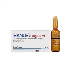 IBANOS 3 mg/3 ml IV enjeksiyonluk çözelti içeren 1 ampül (Бонвива)