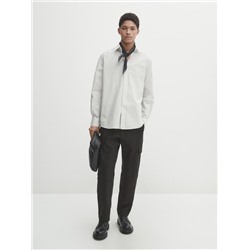 Camisa rayas algodón relaxed fit