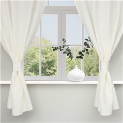 Комплект штор для кухни с подхватами Этель Кitchen linen, 150×176 см-2 шт., 100% лён 240 г/м²