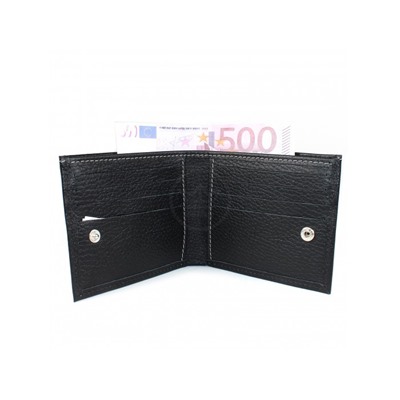 Портмоне мужское Croco-ПР-902 натуральная кожа 1 отд,  10 карм,  черный флотер (40)  207669