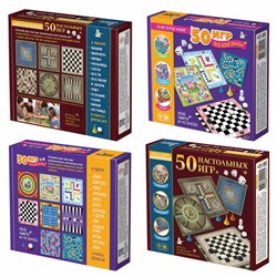 Игра настольная "50 игр для всей семьи", АССОРТИ, 10 КОР