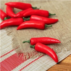Муляж перец красный 1,5х5 см (набор 10 шт)