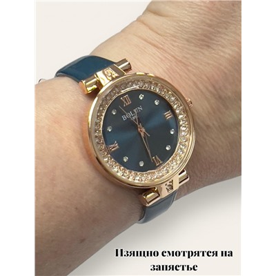 Часы наручные женские BOLUN Ч 19/2 темно-бирюзовый ремешок