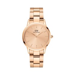 Reloj de cuarzo de acero Iconic Link - 32 mm - Rosa dorado y rosa