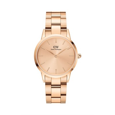 Reloj de cuarzo de acero Iconic Link - 32 mm - Rosa dorado y rosa