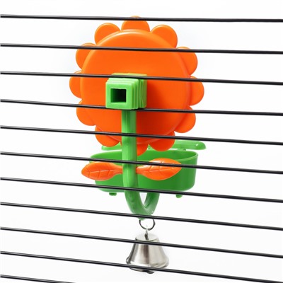Игрушка-кормушка для птиц "Подсолнух", 7 х 6,7 х 14.5 см