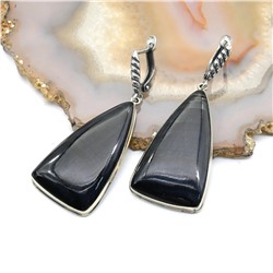 Серьги соколиный глаз 20*34мм.
