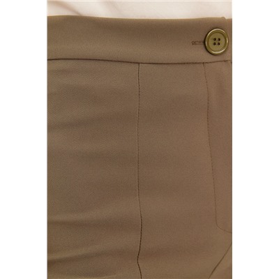 Chaki Flare Slite Подробная тканые брюки Twoaw22pl0046