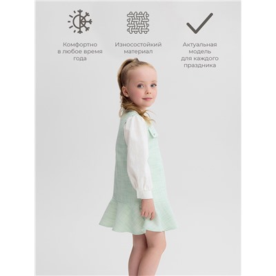 Сарафан для девочки, MINAKU :Party Dress, цвет зеленый, рост 110 см