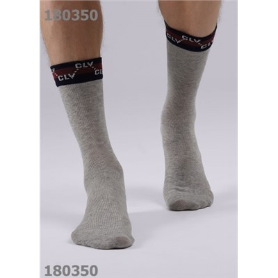 CLEVER Носки муж.К6414Л лого хл+эл