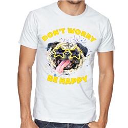 Футболка с собакой "Dont worry, be Happy"