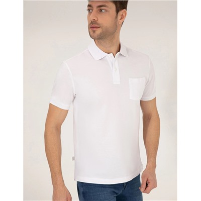 Белый обычный посадка Polo Yaka Basic t -For
