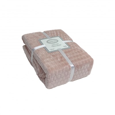 Плед KARVEN Super Soft MELINDA 160*220 п/э 1.5 спальный Р 941пудровый (Акция)