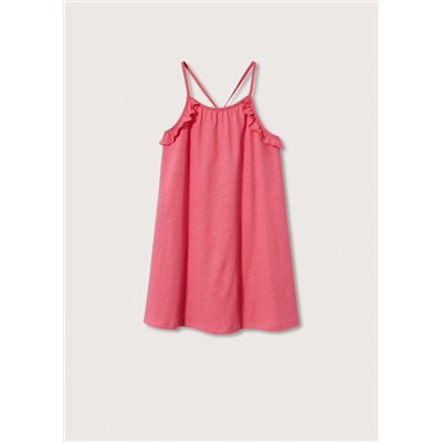 Vestido algodón volante -  Niña | MANGO OUTLET España