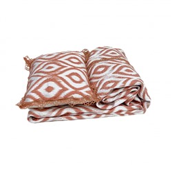 Покрывало  ZEBRA  ALL DAYS IKAT 1.5 сп (180*250)  Y870 kiremit/кирпичный (Акция)