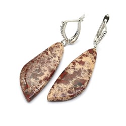 Серьги из яшмы ситцевой 15*37мм, 8г