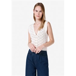 Slim Fit Woman ecru cardigan