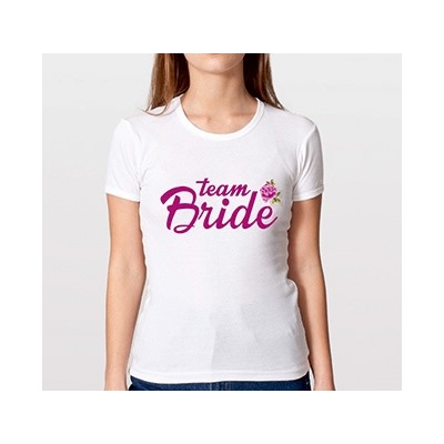 Футболка "Team Bride" цветочная коллекция