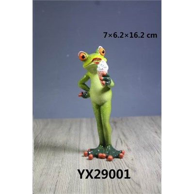 Фигурка Лягушка с мороженым 16 см / YX29001 /уп 36/А