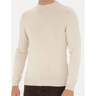 Крем melanj Slim Fit Half Fisherman воротник базовый трикотажный свитер