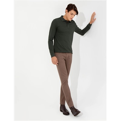 Brown Slim Fit Canvas Bloys