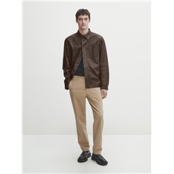 Pantalón chino microsarga tapered fit