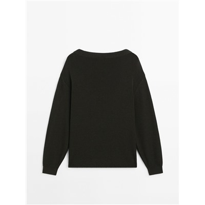 Oversize purl knit sweater