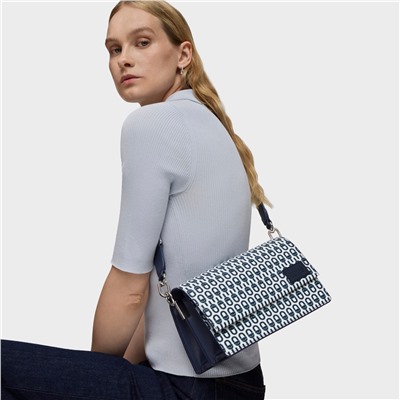 Bolso bandolera - azul marino y blanco
