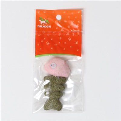 Игрушка для кошек из прессованной кошачьей мяты "Рыба", 7 см