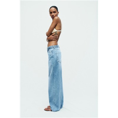 JEANS Z1975 WIDE LEG TIRO ALTO CINTURA TRENZADA