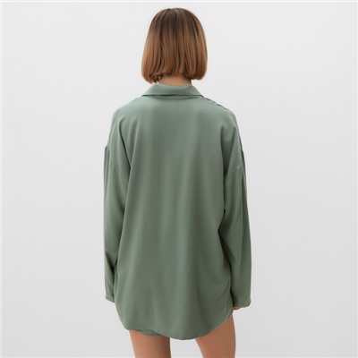 Костюм женский (рубашка, шорты) MINAKU:   Casual Collection цвет оливковый, р-р 42