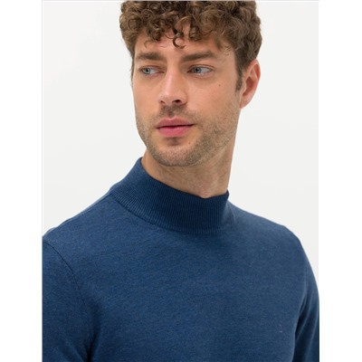 Indigo Melanj Slim Fit Half Fisherman воротник Основной вязаный свитер