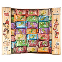 Пастила ПАСТИЛУШКА ассорти, натуральная, фруктовая, БЕЗ САХАРА, 2 кг, коробка с окном