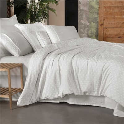 Постельное белье Sarev Mood Comfort жатый хлопок 1.5 сп. N246 MARBELLA v1/Beyaz