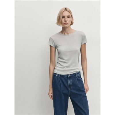 Jeans mid wash jogger wide leg