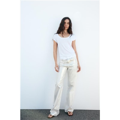 JEANS LOOSE TRF FOIL TIRO MEDIO