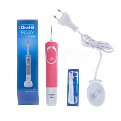 Электрическая зубная щетка Oral-B Vitality 100 3D White D100.413.1 (Pink)