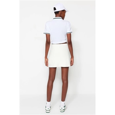 Ecru Reflector Printed 2 -Layer Short Wilds Tennis Thinting Sports Sport Short юбка Thmss23sr00013