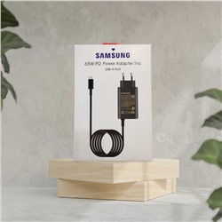 Сетевой адаптер питания Samsung PD USB-C 65W + встроенный кабель Type-C (черный)