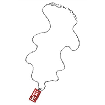 Collar - Plateado y rojo