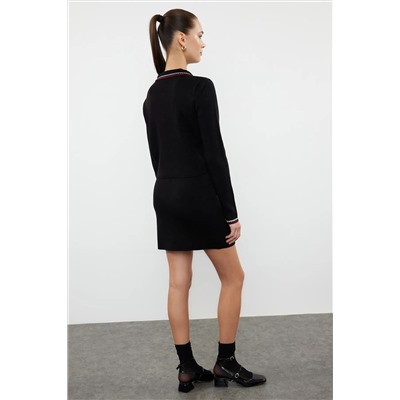 Black Bloc Triko Skirt Six-Opper Set Twoaw24au00058