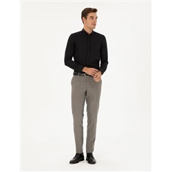 Серый бывший Тканевые штаны Slim Fit