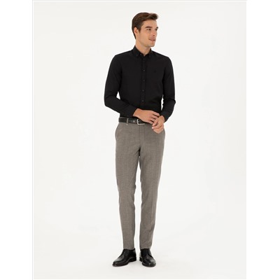 Серый бывший Тканевые штаны Slim Fit