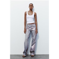 JEANS TRF FULL LENGTH FOIL TIRO MEDIO