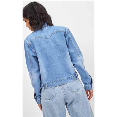 Куртка джинс F312-1237 middle blue